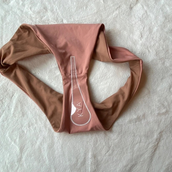 New! Free People x Kya Stella reversible bikini bottom mocha / rose sand 19057 - Picture 6 of 9